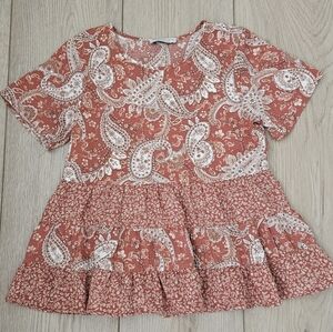 Paisley Print Top
